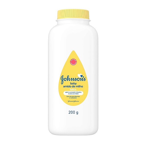 Talco Johnsons Baby Amido de Milho Proteção Anti Irritações 200g